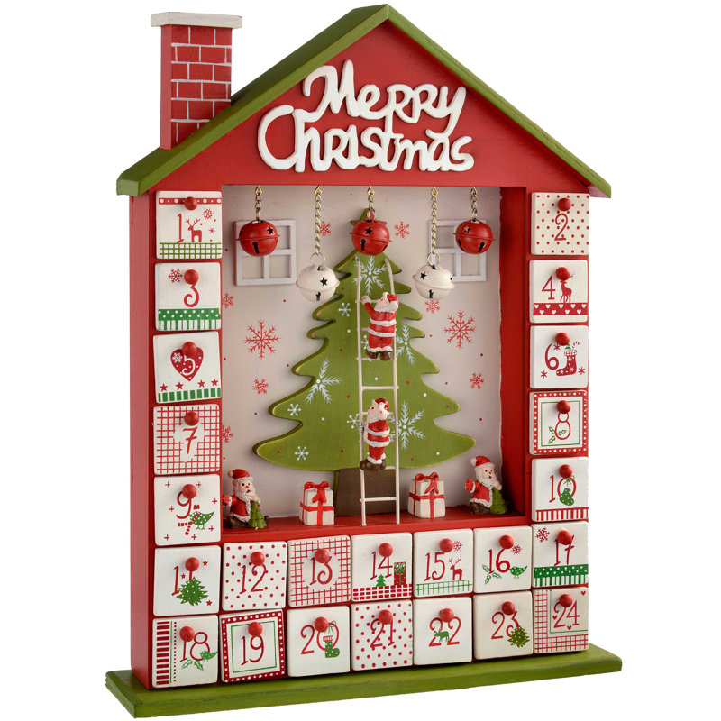 The Seasonal Aisle House Wooden Advent Calendar Reviews Wayfair co uk